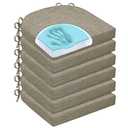 HOMELYSIAN Chair Cushions for Dining Chairs, Non Slip Chair Pads with Ties and Washable Covers, Memory Foam Kitchen Chair Cushions Set of 3, 16"X16"X2.5", Khaki