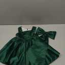 6M-8T Baby Girl Big Bowknot Birthday Pageant Dress Toddler Party Tutu Gown Baptism Dresses (12-18 Months, Dark Green)