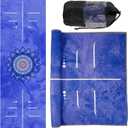 Yoga Towels, Non Slip Hot Yoga Mat Towel with Grip Dots,Super-Absorbent Soft Microfiber Yoga Blanket for Pilates, Fitness and Workout 72inch x 24inch