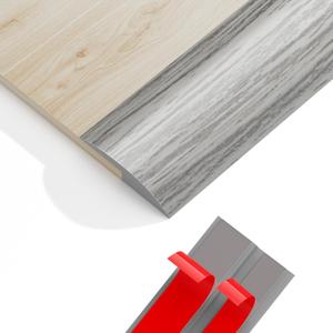 Floor Transition Strip Vinyl Door Threshold Ramps for Doorways, Self Adhesive Carpet Edge Trim - Rubber Threshold Strip, Wheelchair Ramp, Floor Trim Strip, Heights Within 5MM (39 inches, Gray Forest)