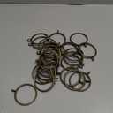Antique Brass Curtain Rings with Eyelets for Up to 1.75-Inch Curtain Rods (Set of 30 PCS Curtain Rings) (2 inch Inner Diameter)