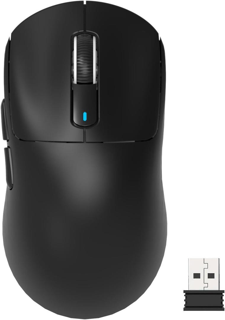 ATTACK SHARK X3 Wireless Gaming Mouse, 49g Ergonomic Computer Mouse, Triple Modes PAW3395 26K DPI Optical Sensor, 200h Battery Life, Programmable Buttons, Gaming Accessories for PC/Laptop/Mac (Black)