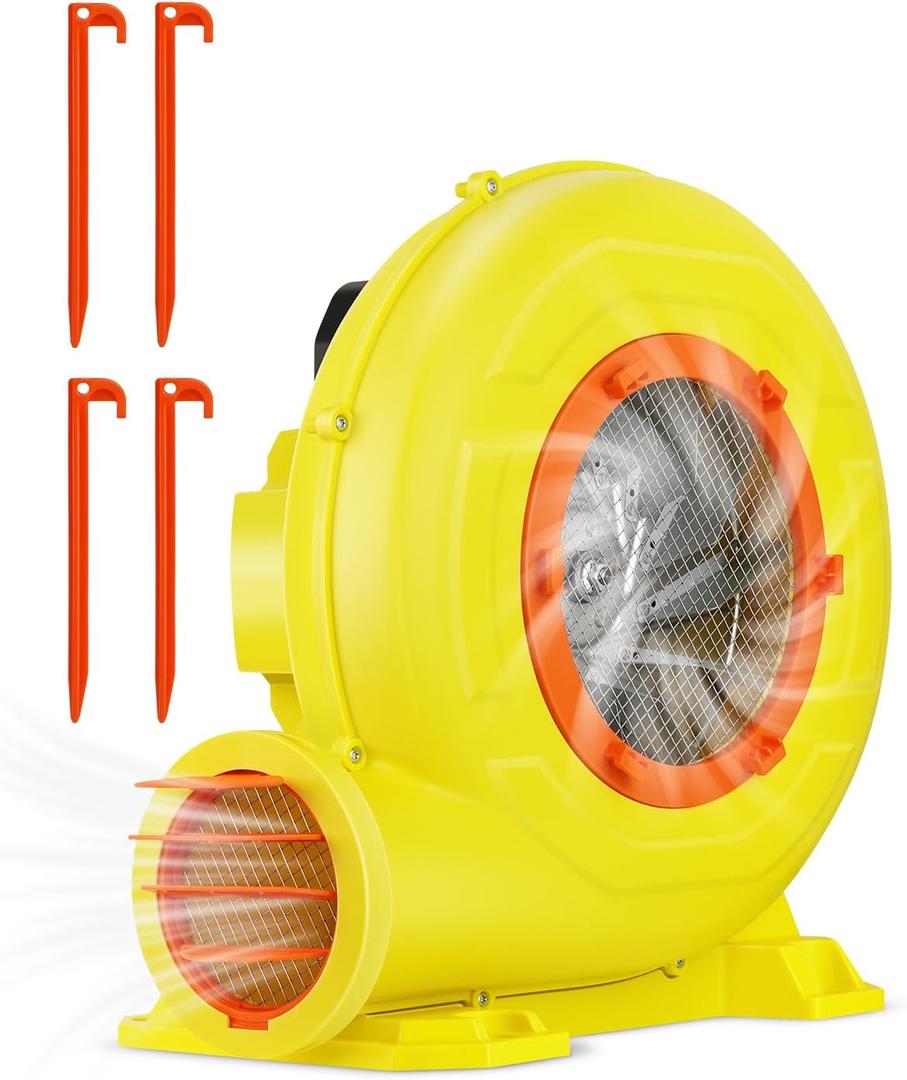 2HP Bounce House Blower for Inflatables, 1500W Powerful & Portable Fan Pump for Inflatable Bouncy Castle, Jumper, Bubble House, Water Slide