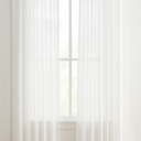 Sheer White Curtains – 2 Panels, Lightweight and Elegant Window Drapes for Living Room, Bedroom or Office – 40x74  Inches Each – Soft Polyester Voile – Easy to Hang and Wash 