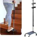 Stair Climbing Cane Lifts for Seniors Half Steps Assist Walking Sticks Elderly Stair Walker Devices Standing Aid Adjustable Mobile Portable Stairlifts 4 Prong Helper Up and Down Stairs