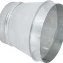 PATIKIL 9 Inch to 7 Inch Duct Reducer, Galvanized Steel Round Air Duct Reducer Crimped Pipe Increaser Adapter Connector Fitting Coupling for HVAC, Ventilation Systems
