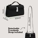 Clutch Purses for Women - Small Purse Top Handle - Evening Bag - Adjustable Crossbody Handbag - Trendy PU Leather