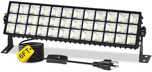 YQNLIFA 100W LED Shop Lights, 11000LM 6000K Plug in Garage Light with 6FT Power Cord, IP66 Waterproof Work Light for Garage, Outdoor, Workshop, Yard, Warehouses, Carport, Indoor
