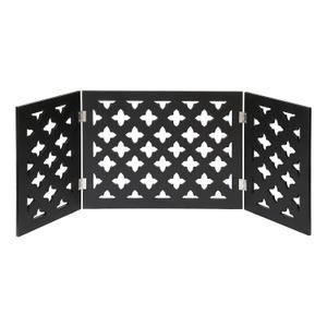 Indoor/Outdoor Solid Wood Starlight Design Freestanding Foldable Adjustable 3-Section Pet Gate (48" x 19")
