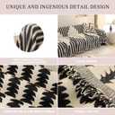 SmoBe Sofa Covers Washable, Chenille Sofa Covers for 3 Cushion Couch, Reversible Non Slip Futon Cover L Shape Sofa Cover, Pet Couch Cover with Tassel, Sofa Slipcovers 71" X 134" - Black