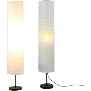 Rice Paper Floor Lamp Shade, Paper Floor Lampshade Light Accessories, Foldable Rice Paper Lamp Replacement Shade, Light Bulb Cage Guard for Living Room, 37 Inch