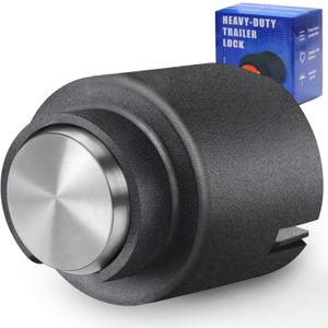 Trailer Lock for 1-7/8", 2",2-5/16" & Bulldog Couplers, Heavy-Duty Hardened Steel Trailer Tongue Locks with Fully Covered Anti-Theft Design (Silvery)