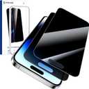SYNCWIRE Privacy Screen Protector for iPhone 14 Pro 6.1'', 2-Pack Unbreakable Anti Spy Tempered Glass Saver Black[Easy Installation Frame][10X Stronger][Bubble Free][Sensitive Touch][Anti Fingerprint]