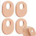 WILLBOND 48 Pack Callus Pads Soft 1/4" Thick Oval Shape Corn Pads 1/8" Felt Callus Cushions Adhesive Corn Protectors for Men Women Feet Toes Pain Relief(Nude, 1/4 Inch)