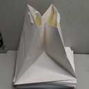 Prime Line Packaging White Paper Bags, Reusable Shopping Gift Bags with Handles for Holidays, Weddings, Birthdays, Thank you, Bulk, Large, 16x6x12, 12Pack