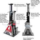 Powerbuilt 3 Ton, Bottle Jack and Jack Stands in One, 6000 Pound Capacity, All-in-One Car Lift, Heavy Duty Vehicle Unijack, Wide Base, 620471