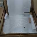 Black 30x30 Inch Metal Framed Mirror for Wall, Large Rounded Rectangle Mirror, Anti-Rust, Tempered Glass, Hangs Horizontally or Vertically