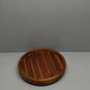 16" Acacia Wood Lazy Susan for Table Top - Wooden Turntable Serving Tray for Charcuterie Boards Cheese Board - Extra Large Black Round Lazy Susan Organizer - Kitchen Revolution for Cabinet