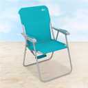 #WEJOY Folding Beach Chair for Adults, Lightweight Beach Chair with Shoulder Straps, High Back Camping Chairs with Hard Armrest, Supports 300lbs for Outdoor Lawn Concert