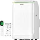 ZAFRO Smart Inverter Portable Air Conditioners, 16000 BTU (12000 BTU SACC) Dual Hose Portable AC Unit with Energy Saving/ Ultra Quiet(42dB)/ Drainage-free Cooling/ APP/ Remote for Multi-Scenario Use