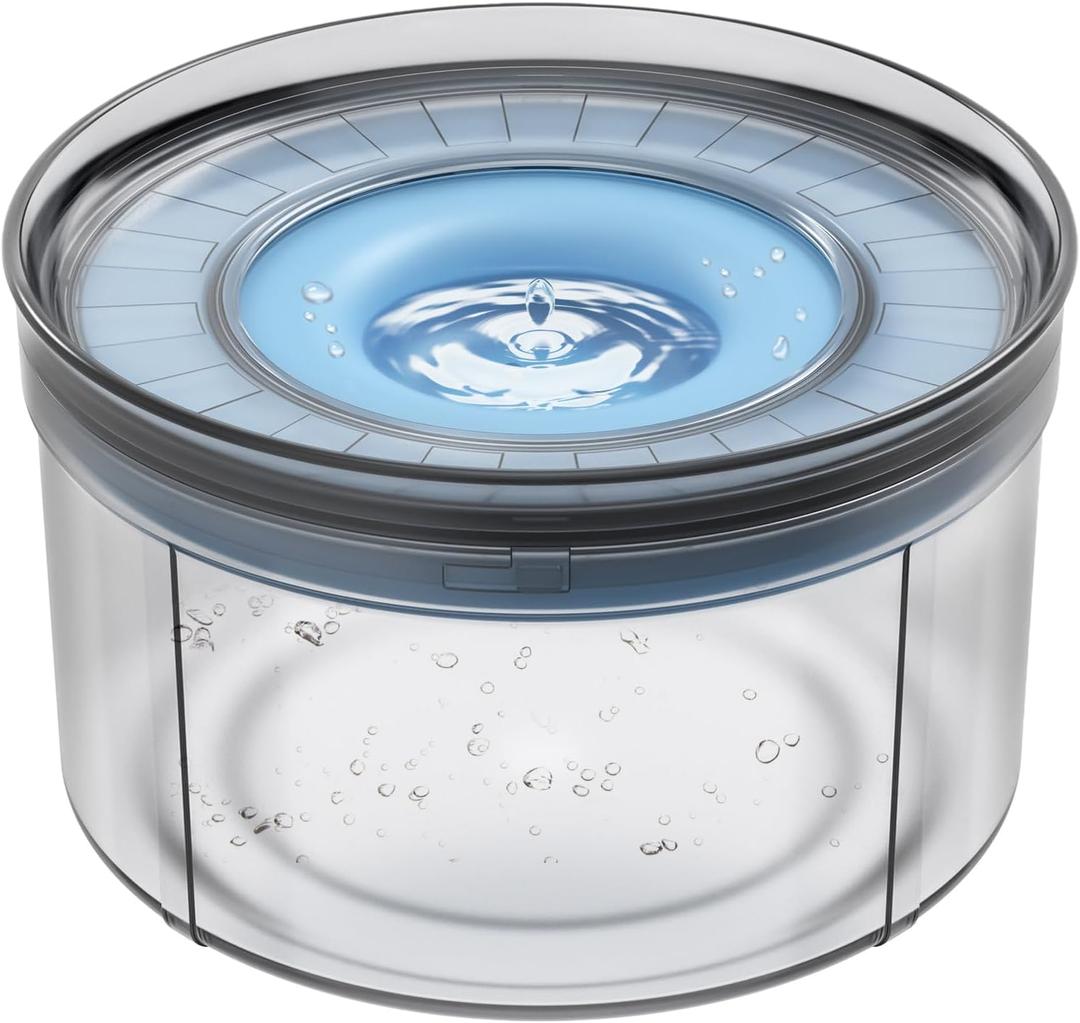 1Gallon No Spill Dog Water Bowl-3.8L Large Capacity, BPA-Free, Anti-Splash & Anti-Digging Design with Non-Slip Base, for Messy Drinkers (Blue)