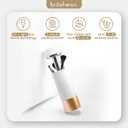 UVC Sanitizer with Ozone, Makeup Brush Holder, One Touch for Open, Dustproof Make Up Supplies Organized Storage, Stylish and Durable Design (Standard, White/Rose Gold)