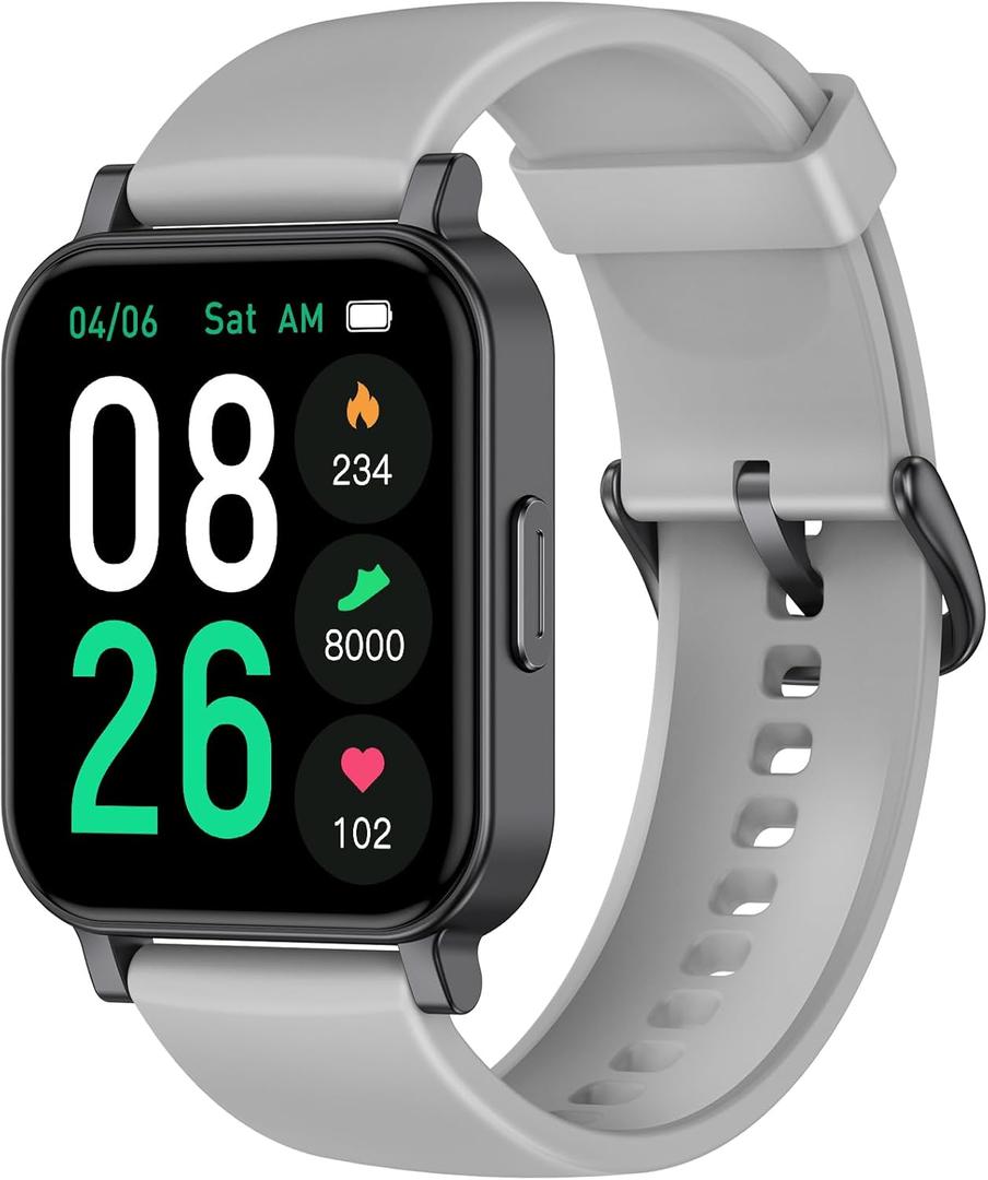 EURANS Smart Watch 41mm, Full Touchscreen Smartwatch, Fitness Tracker with Heart Rate Monitor & SpO2, IP68 Waterproof Pedometer Watch for Women Men Compatible with iOS & Android Phones
