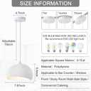 Wabi Sabi Pendant Light Oval, 15.7in Japanese Ceiling Fixture for Dining Room Kitchen Island Hallway Bedroom Restaurant, Modern Japandi Minimalist Hanging Lamp White E26 Base (40cm/15.7in)