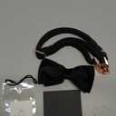 ARING PET Bowtie Dog Collar,Velvet Dog Collars with Removable Bowtie, Adjustable Bowtie Collar for Girl and Boy Dogs. (Medium (Pack of 1))