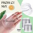1000 Pcs Strawless Sip Lids Clear for 12-24oz,Transparent,98mm | Disposable PET Plastic Cup Covers for Iced Coffee Milkshake Party, Fits 12 16 20 24 Oz Cups, 98mm Clear Sipper