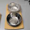 Elevated Dog Bowls, Bamboo Raised Dog Bowl for Large Dogs & Medium Dogs, with 2 Stainless Steel Bowls (10'' Tall48 oz Bowl) (Natural)