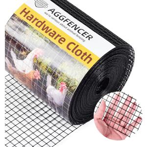 8in x 50ft Black Hardware Cloth 1/2 inch 19Ga PVC Coated Wire Mesh Vinyl Coated Fence, Welded Metal Chicken Wire Fencing Roll, Garden Plant Fencing, for Chicken Coop and Home Improvement 8in x 50ft Black Hardware Cloth 1/2 inch 19Ga PVC Coated Wire Mesh Vinyl Coated Fence, Welded Metal Chicken Wire Fencing Roll, Garden Plant Fencing, for Chicken Coop and Home Improvement