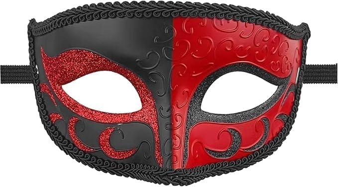 5 x Erythem Masquerade Mask for Men, Venetian Style Masquerade Ball Mask for Halloween Costume Party Mardi Gras