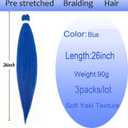 26 Inch 3 Pack Pre Stretched Braiding Hair