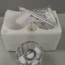 Crystal Glass Lamp Shade Replacement for Pendant and Ceiling Lights, 15cm Step Shape Glass Lampshade 4.2cm Aperture, Small Lamp Cover for Home Lighting Fixtures