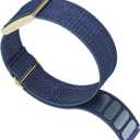 Nylon Bicep Bands Compatible for Polar Loop (2025) / Visible Armband 2.0 Straps, Hook & Loop Soft Weave Stretchy Breathable Replacement Sport Arm/Ankle Wristbands with Buckle-No Tracker (Blue)