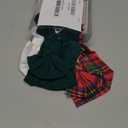 jollybows 3PCS Baby Nylon Headbands Christmas Hairbands Hair Bow Elastics for Baby Girls Newborn Infant Toddlers Kids (10-White+Green+Plaid, 3 Count (Pack of 1))