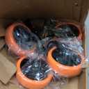 Stem Caster Wheels 4 inch Heavy Duty Threaded Stem Mount Casters Set of 4 with American Size UNC 3/8"-16 x 1 Swivel Industrial Castors with Safety Dual Locking Wheel for Furniture and Cart