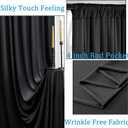 10ftx10ft Black Backdrop Curtains for Weddings Parties, Wrinkle Free 2 Panels Silky Polyester Photo Backdrop Drapes Back Drop Cloth Drapery for Birthday Mother'sDay Photography Background