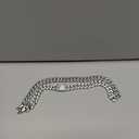 Dog Chain Collar Silver Dog Necklace Diamond Cuban Link Dog Collar 13mm Wide Metal Pet Cat Dog Chain Crystal Collar Jewelry Accessories for Large Medium Small Dogs Cats(Silver,22 Inch)