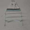 Zenna Home Rust Resistant Hanging Shower Caddy, Over the Shower Head Caddy with 1 Wide Shelf and Built In Soap Dish, Steel Bathroom Hanging Organizer, White