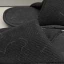 Mens Memory Foam Slippers Lightweight House Shoes for Indoor Outdoor Travel (7-8 Women/5-6 Men, Black)