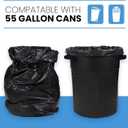 ToughBag 55 Gallon Trash Bags, 55-60 Gallon Trash Bags Heavy Duty (50 COUNT) - Large Black Trash Can Liners, 50-60 Gal for Contractors, Commercial, and Lawn - Made in USA