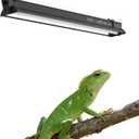 T5 HO UVB Lighting Kit, 8W Terrarium Hood with Detachable Curved Reflector, Desert 10.0 UVB T5 Lamp (24 Watts)