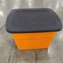 Pack of 18, 18 Gallon Orange & Black Storage Holiday Tote For Seasonal Organization