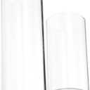 2 Pcs Clear Glass Candle Holders Transparent Candle Cups for Wedding Centerpieces Glass Shades for Home Decoration and Projects