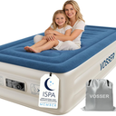VOSSER Twin Air Mattress with Built in Pump,XL-Long Blow up Mattress,500lb
Patented I Beam Blow Up Mattress,40%Thicker PVC, Water/LeakProof,Flocked,2Min Inflate,NonSlip Silent,10Yr Support,Home Guests