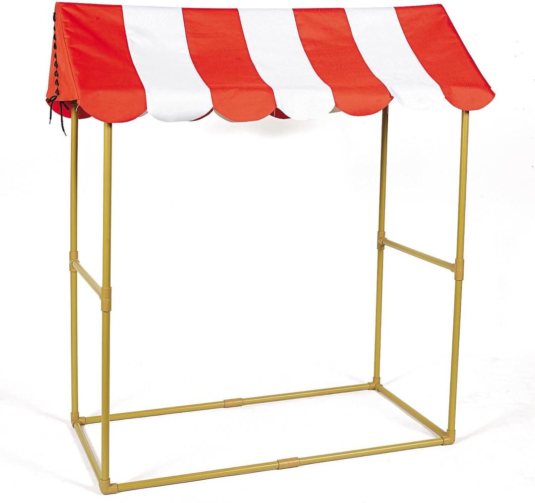 Fun Express Tabletop Tent 2.5 x 3.8 Feet - Carnival Circus Tent Canopy for Event Vendor Booth & Food Stand | Portable Party Stand for Outdoor Backyard Celebrations, VBS & Festival Decorations, 31" x 46 1/2"