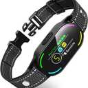 Dog Bark Collar, Rechargeable Smart Collar, with 4 Adjustable Modes Beep Vibration and 5 Adjustable Sensitivities, Bark Collar for Large Medium Small Dogs (Black)