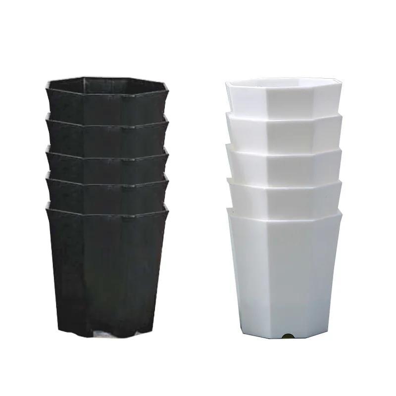 Krijuess 10Pack Office Trash Can with 375 Counts/ 25Rolls Trash Bags, 1.8 Gallons Small Trash Can Bulk for Bathroom, Small Bathroom Garbage Can for Bathroom, Bedroom, Office, Kitchen (5White, 5Black)